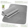 Moss & Stone 2 Pcs Bath Mat Set Light Gray, Soft and Comfortable Bathroom Rug + Shower Mat Non Slip, Bathtub Mat with Suction Cups, Water Absorbent Grey Bath Mat.(Light Grey)