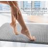 Moss & Stone 2 Pcs Bath Mat Set Light Gray, Soft and Comfortable Bathroom Rug + Shower Mat Non Slip, Bathtub Mat with Suction Cups, Water Absorbent Grey Bath Mat.(Light Grey)