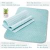Moss & Stone 2 Pcs Bath Mat Set Light Gray, Soft and Comfortable Bathroom Rug + Shower Mat Non Slip, Bathtub Mat with Suction Cups, Water Absorbent Grey Bath Mat.(Light Blue)