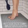 Moss & Stone 2 Pcs Bath Mat Set Light Gray, Soft and Comfortable Bathroom Rug + Shower Mat Non Slip, Bathtub Mat with Suction Cups, Water Absorbent Grey Bath Mat.(Light Grey)