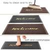 Moss & Stone 2 Pcs Doormat Outdoor Entrance, Rectangular 23×16 Door Mats Outdoor PVC Carpet Set, Welcome Mats Outdoor, Durable Entryway Rug Front Door Mat Grey- Brown