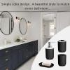 Moss & Stone 6 pcs Bathroom Accessories Set Includes Soap Dispenser, Toothbrush Holder, Toothbrush Cup, Soap Dish, A Complete Decor Black Set