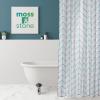 Moss & Stone Light Blue Fabric Shower Curtain for Bathroom with 12 Hooks, Shower Curtain Set with Shower Rug Light Blue and White Bathroom Sets, Waterproof & Machine Washable(Light Blue)