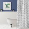 Moss & Stone Light Blue Fabric Shower Curtain for Bathroom with 12 Hooks, Shower Curtain Set with Shower Rug Light Blue and White Bathroom Sets, Waterproof & Machine Washable(Light Grey)
