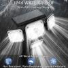 Moss & Stone Solar Outdoor Lights, IP44 Waterproof Outdoor Lights Solar Powered 3 Modes Motion Sensor Lights, 231 LED Security Lights 270° Wide Angle for Garden Patio Yard – 2Pack(4 Head Solar Light)