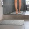 Moss & Stone 2 Pcs Bath Mat Set Light Gray, Soft and Comfortable Bathroom Rug + Shower Mat Non Slip, Bathtub Mat with Suction Cups, Water Absorbent Grey Bath Mat.(Light Grey)