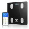 Moss & Stone Digital Body Weight Bathroom Scale Smart Scale(Black Smart Digital Scale)