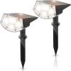 Moss & Stone Solar Outdoor Lights, IP44 Waterproof Outdoor Lights Solar Powered 3 Modes Motion Sensor Lights, 231 LED Security Lights 270° Wide Angle for Garden Patio Yard – 2Pack(Solar Landscape Spotlights)