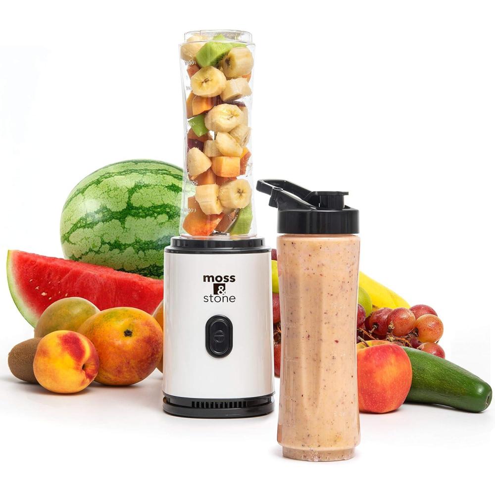 imageMoss ampamp Stone Single Serve Blender White ampamp Red 20 ozWhite  Black