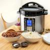 Moss & Stone – Small Digital Electric Rice Cooker, 4-8 Cups, 10 Preset Settings, Brown and White Rice Steamer, Slow Cooker with Steamer for Vegetables, Pot(Electric Pressure Cooker)