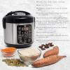 Moss & Stone – Small Digital Electric Rice Cooker, 4-8 Cups, 10 Preset Settings, Brown and White Rice Steamer, Slow Cooker with Steamer for Vegetables, Pot(Electric Rice Cooker)