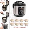 Moss & Stone – Small Digital Electric Rice Cooker, 4-8 Cups, 10 Preset Settings, Brown and White Rice Steamer, Slow Cooker with Steamer for Vegetables, Pot(Electric Rice Cooker)