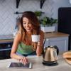 Moss & Stone 1.2L Stainless Steel Small Electric Kettle Red Color, Cordless 1500w Fast Boiling Pot, Portable Hot Water Electric Tea Kettle With Boil Dry Protection & Auto Shut-Off(Champagne)