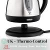 Moss & Stone 1.2L Stainless Steel Small Electric Kettle Red Color, Cordless 1500w Fast Boiling Pot, Portable Hot Water Electric Tea Kettle With Boil Dry Protection & Auto Shut-Off(Silver)