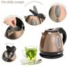 Moss & Stone 1.2L Stainless Steel Small Electric Kettle Red Color, Cordless 1500w Fast Boiling Pot, Portable Hot Water Electric Tea Kettle With Boil Dry Protection & Auto Shut-Off(Champagne)