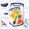 Moss & Stone 2 Piece Cutting Boards for Kitchen & Chef Knife, Polypropylene and Dishwasher Safe, 2 Chopping Board with Grip Handle BPA-Free