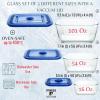 Moss & Stone 4-Pack Divided Kitchen Glass Food Storage Containers Set with Lids – Reusable 2-Compartment Glass Meal Prep Containers for Kitchen, Lunch or Fridge, Airtight Snap-Lock – 2 Sizes Included(6-Pcs)