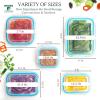 Moss & Stone 4-Pack Divided Kitchen Glass Food Storage Containers Set with Lids – Reusable 2-Compartment Glass Meal Prep Containers for Kitchen, Lunch or Fridge, Airtight Snap-Lock – 2 Sizes Included(10-Pcs Rectangular & Square)