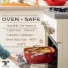 Moss & Stone 5 Pcs Copper Chef Cookware Non Stick Deep Frying Pan, Fry Basket, Steamer Rack, Dishwasher & Oven Safe, 5 Qt Deep Square Pan, Induction Copper Cookware Set – 9.5″ x 3.5″(Red Copper Cookware)