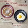 Moss & Stone 6 Pcs Dark Grey Nonstick Cookware Set, Pots And Pans Set Non stick With Glass Lid, Induction Cookware, Stay-Cool Handle PTFE/PFOA Kitchen Pots 6-Piece with Frying Pans & Saucepan(6 Pcs Burgundy)