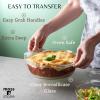 Moss & Stone 6-Piece Clear Glass Casserole Dishes for Oven With Lids, Durable Borosilicate Glass Bakeware Set, Microwave Safe, 3 Round Sizes for Cooking, Serving & Storage(Clear Glass)