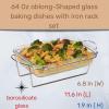 Moss & Stone 6-Piece Clear Glass Casserole Dishes for Oven With Lids, Durable Borosilicate Glass Bakeware Set, Microwave Safe, 3 Round Sizes for Cooking, Serving & Storage(Clear glass Baking)