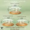 Moss & Stone 6-Piece Clear Glass Casserole Dishes for Oven With Lids, Durable Borosilicate Glass Bakeware Set, Microwave Safe, 3 Round Sizes for Cooking, Serving & Storage(Clear Glass)