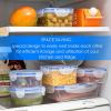 Moss & Stone Air Tight 16 Piece Plastic Food Storage Containers with Lids, Safe Lunch Box Set For DIshwasher and Microwave, Leak Proof Storage Containers For Food- BPA Free