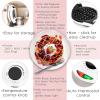 Moss & Stone Belgian Waffle Maker, Electric Waffle Machine, Flips & Non-Stick Grids,Temperature Control, Round Waffle (Black)(White)