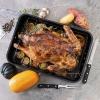 Moss & Stone Carbon Steel Roaster Pan With “V” Shape Removable Roasting Rack Set, 16.5 Inch Rectangular Nonstick Roasting Pan, Turkey Roaster Pan Rack With Carving Fork & Chef Knife(Roaster With Rack)
