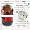 Moss & Stone Electric Coffee Percolator – Red Body Coffee Maker with Stainless Steel Lid, Percolator Electric Pot, Fast Boil 10 Cup Red Camping Coffee Pot(Red)