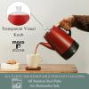 Moss & Stone Electric Coffee Percolator – Red Body Coffee Maker with Stainless Steel Lid, Percolator Electric Pot, Fast Boil 10 Cup Red Camping Coffee Pot(Red)