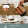 Moss & Stone Electric Coffee Percolator – Red Body Coffee Maker with Stainless Steel Lid, Percolator Electric Pot, Fast Boil 10 Cup Red Camping Coffee Pot(Copper)