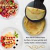 Moss & Stone Electric Crepe Maker – 8” Portable Crepe Pan Nonstick with Dipping Plate, Auto Shut-Off, On/Off Switch, Even Heating & One Automatic Temperature Control – Compact Crepe Maker(Electric Black)