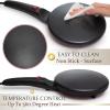 Moss & Stone Electric Crepe Maker – 8” Portable Crepe Pan Nonstick with Dipping Plate, Auto Shut-Off, On/Off Switch, Even Heating & One Automatic Temperature Control – Compact Crepe Maker(Electric Black)