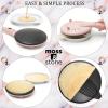 Moss & Stone Electric Crepe Maker – 8” Portable Crepe Pan Nonstick with Dipping Plate, Auto Shut-Off, On/Off Switch, Even Heating & One Automatic Temperature Control – Compact Crepe Maker(Electric Pink)