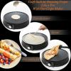 Moss & Stone Electric Crepe Maker – 8” Portable Crepe Pan Nonstick with Dipping Plate, Auto Shut-Off, On/Off Switch, Even Heating & One Automatic Temperature Control – Compact Crepe Maker(Zed Black)