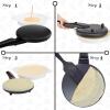 Moss & Stone Electric Crepe Maker – 8” Portable Crepe Pan Nonstick with Dipping Plate, Auto Shut-Off, On/Off Switch, Even Heating & One Automatic Temperature Control – Compact Crepe Maker(Electric Black)