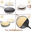 Moss & Stone Electric Crepe Maker – 8” Portable Crepe Pan Nonstick with Dipping Plate, Auto Shut-Off, On/Off Switch, Even Heating & One Automatic Temperature Control – Compact Crepe Maker(Electric White)