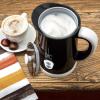 Moss & Stone Electric Milk Frother Latte Art Steamer, Electric Cappuccino Machine And Milk Warmer, Hot Foam Maker and Milk Warmer for Latte, Cappuccinos, Macchiato, Hot Chocolate Milk(Black / White)