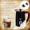 Moss & Stone Electric Milk Frother Latte Art Steamer, Electric Cappuccino Machine And Milk Warmer, Hot Foam Maker and Milk Warmer for Latte, Cappuccinos, Macchiato, Hot Chocolate Milk(Red & Black)