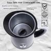 Moss & Stone Electric Milk Frother Latte Art Steamer, Electric Cappuccino Machine And Milk Warmer, Hot Foam Maker and Milk Warmer for Latte, Cappuccinos, Macchiato, Hot Chocolate Milk(Black / White)