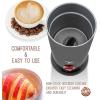 Moss & Stone Electric Milk Frother Latte Art Steamer, Electric Cappuccino Machine And Milk Warmer, Hot Foam Maker and Milk Warmer for Latte, Cappuccinos, Macchiato, Hot Chocolate Milk(Black)