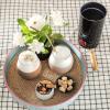 Moss & Stone Electric Milk Frother Latte Art Steamer, Electric Cappuccino Machine And Milk Warmer, Hot Foam Maker and Milk Warmer for Latte, Cappuccinos, Macchiato, Hot Chocolate Milk(Black)