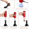 Moss & Stone Electric Wine Opener Set, Corkscrew Remover With USB Charging, Wine Bottle Opener with Wine Pourer, Foil Cutter & Vacuum Stopper, Automatic Wine Opener For Wine Lovers (Red)(Red)