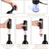 Moss & Stone Electric Wine Opener Set, Corkscrew Remover With USB Charging, Wine Bottle Opener with Wine Pourer, Foil Cutter & Vacuum Stopper, Automatic Wine Opener For Wine Lovers (Red)(Black)