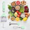 Moss & Stone Hand Blender With Egg Whisk, Powerful 300-Watt Stick Blender, Hand Mixer Set Stainless Steel Shaft & Blades, Black Handheld Blender With Ergonomic Handle (Without Chopper)(Turquoise)