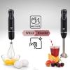 Moss & Stone Hand Blender With Egg Whisk, Powerful 300-Watt Stick Blender, Hand Mixer Set Stainless Steel Shaft & Blades, Black Handheld Blender With Ergonomic Handle (Without Chopper)(Black Without Chopper)