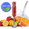 Moss & Stone Hand Blender With Egg Whisk, Powerful 300-Watt Stick Blender, Hand Mixer Set Stainless Steel Shaft & Blades, Black Handheld Blender With Ergonomic Handle (Without Chopper)(Red)