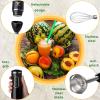 Moss & Stone Hand Blender With Egg Whisk, Powerful 300-Watt Stick Blender, Hand Mixer Set Stainless Steel Shaft & Blades, Black Handheld Blender With Ergonomic Handle (Without Chopper)(Black Without Chopper)